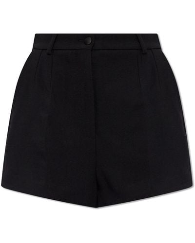 Dolce & Gabbana Wool High-rise Shorts, - Black