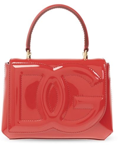 Dolce & Gabbana Shoulder Bag With Logo - Red