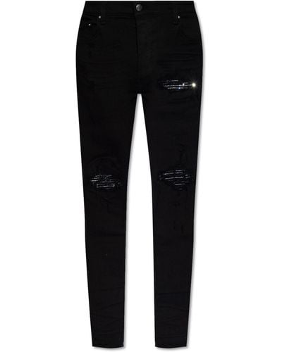 Amiri Jeans With Logo, - Black