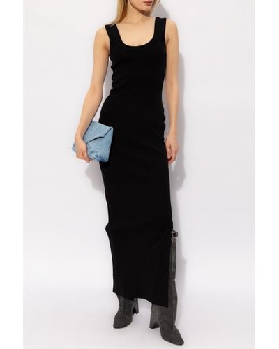 Alexander Wang Striped Sleeveless Dress - Black