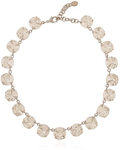 Moschino Brass Necklace, - White