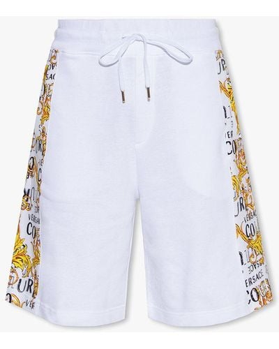 Versace Shorts With Logo - White