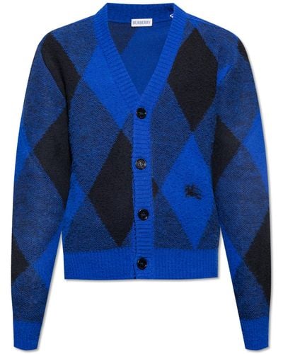 Burberry Wool Cardigan, ' - Blue