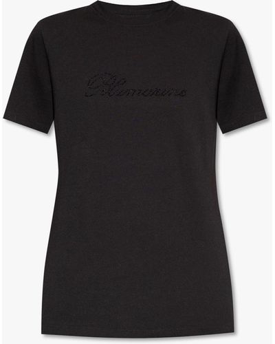 Blumarine T-Shirt With Logo - Black