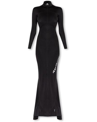Balenciaga Dress With High Neck - Black