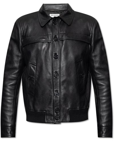 Saint Laurent Leather Jacket - Black