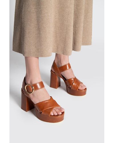 See By Chloé ‘Lyna’ Platform Sandals - Brown
