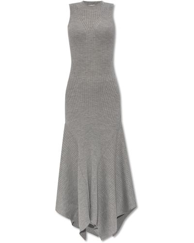 Ami Paris Wool Dress, - Grey
