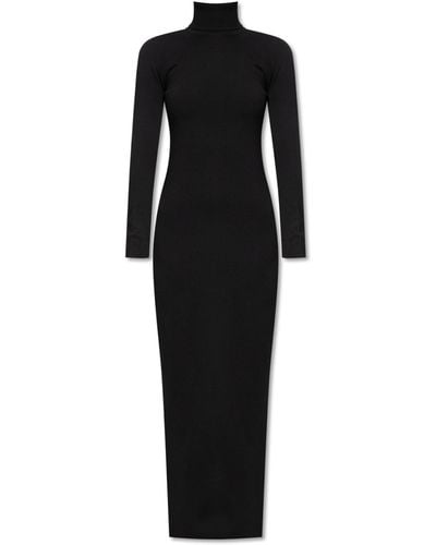 Saint Laurent Maxi Turtleneck Dress - Black