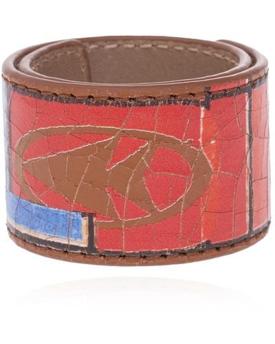 DIESEL 'a-printye' Leather Bracelet - Brown
