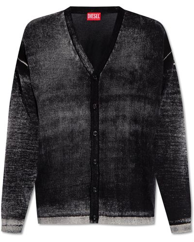 DIESEL 'k-larence' Cardigan, - Black