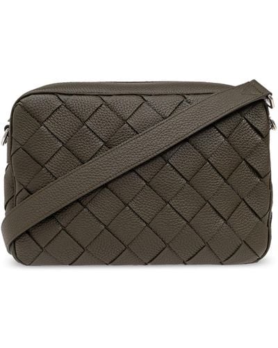 Bottega Veneta Leather Shoulder Bag, - Grey