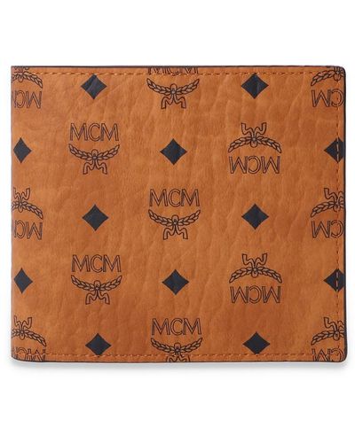 MCM Wallet With Logo, - Brown