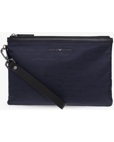 Emporio Armani Handbag With Logo - Blue