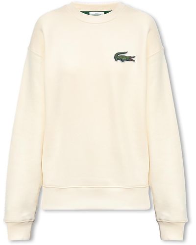 Lacoste Sweatshirt With Patch - Natural