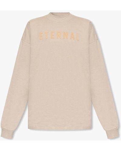 Fear Of God T-shirt With Long Sleeves, - Natural