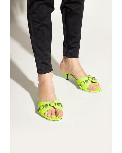 Balenciaga ‘Cagole’ Heeled Slides - Multicolor