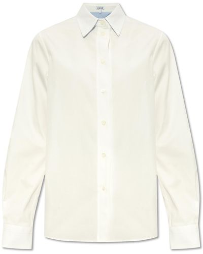 Loewe Embroidered Shirt, - White