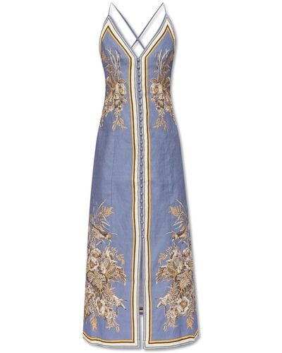 Zimmermann Linen Dress, - Blue