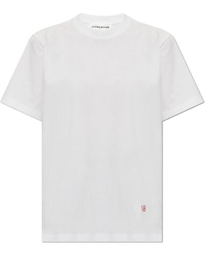 Victoria Beckham T-shirt With Logo, - White
