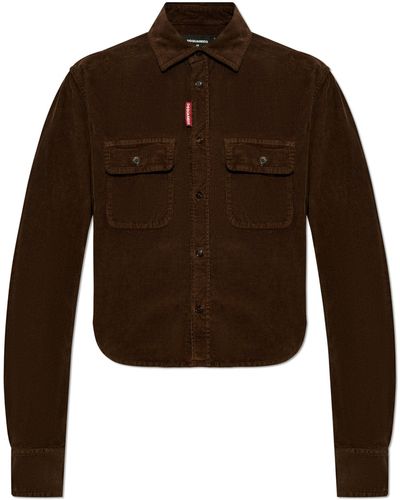 DSquared² Corduroy Shirt, - Brown