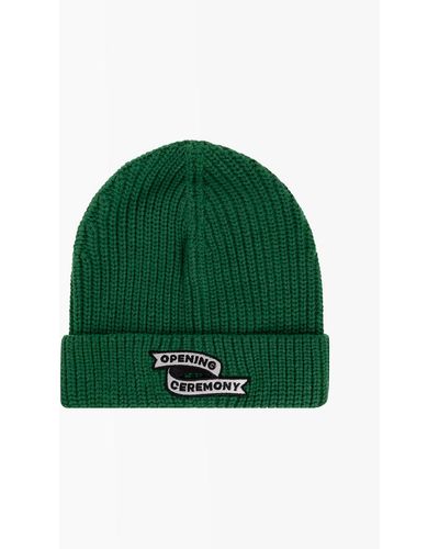 Opening Ceremony Beanie With Logo, - Green
