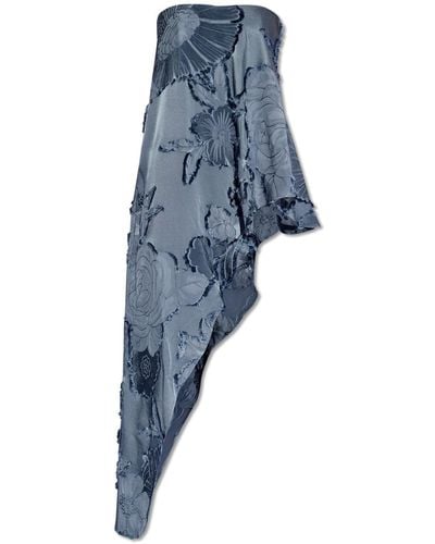 Etro Asymmetric Top With Exposed Shoulders - Blue