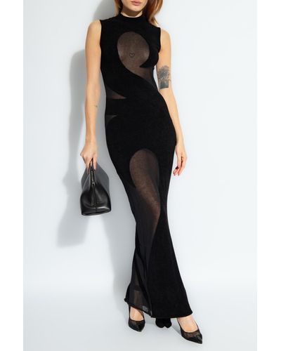The Attico Maxi Sleeveless Dress - Black