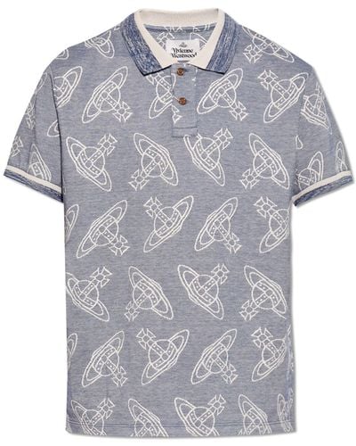 Vivienne Westwood Polo Shirt With Logo, - Grey