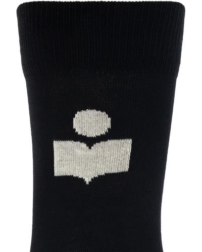 Isabel Marant Socks With Logo, - Black