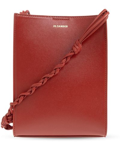 Jil Sander ‘Tangle Small’ Shoulder Bag With Logo - Red