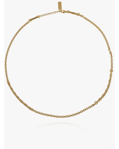 Saint Laurent Brass Necklace - White