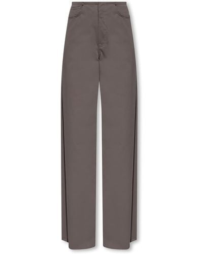 MM6 by Maison Martin Margiela Trousers With Wide Legs - Brown