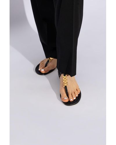 Victoria Beckham Sandals With Decorative Detail, - Black