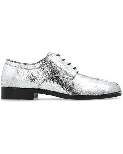 Maison Margiela Leather `tabi` Shoes, - White