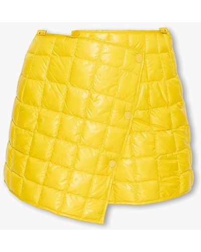 Moncler Yellow Quilted Skirt