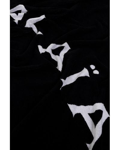 Alaïa Towel With Logo - Black