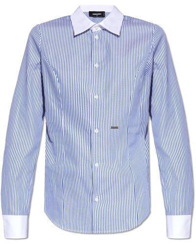 DSquared² Striped Shirt, - Blue