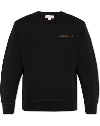 Alexander McQueen Cotton Sweatshirt, - Black