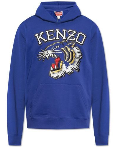 KENZO Hoodie With Logo, - Blue