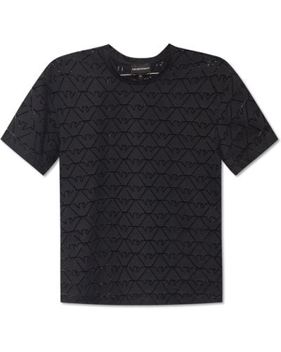 Emporio Armani Cotton T-shirt, - Black