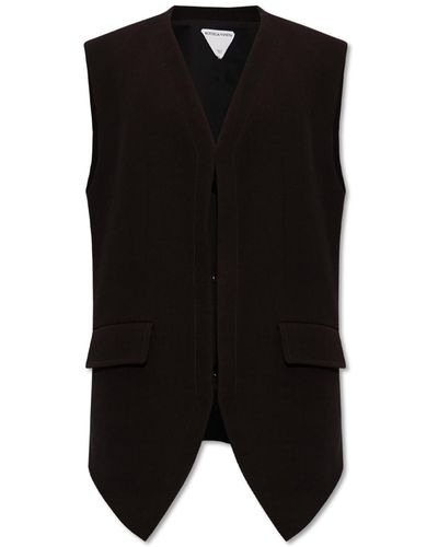Bottega Veneta Double-Layered Vest - Black