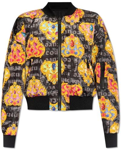 Versace Jeans Couture Reversible Bomber Jacket, - Black