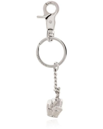 Y. Project Keyring With Charm, - White