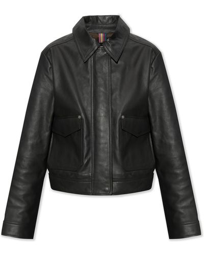 PS by Paul Smith Leather Jacket - Black