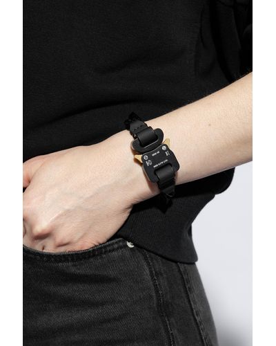 1017 ALYX 9SM Bracelet With Rollercoaster Buckle, - Black