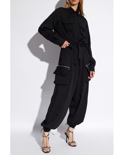 DSquared² Jumpsuit With Multiple Pockets, - Black