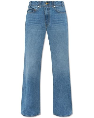 Ulla Johnson 'elodie' High-rise Jeans With Wide Legs, - Blue
