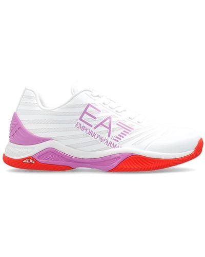 EA7 Trainers With Logo, - White
