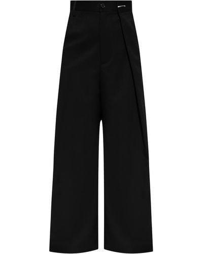 MM6 by Maison Martin Margiela Trousers With Flared Legs - Black